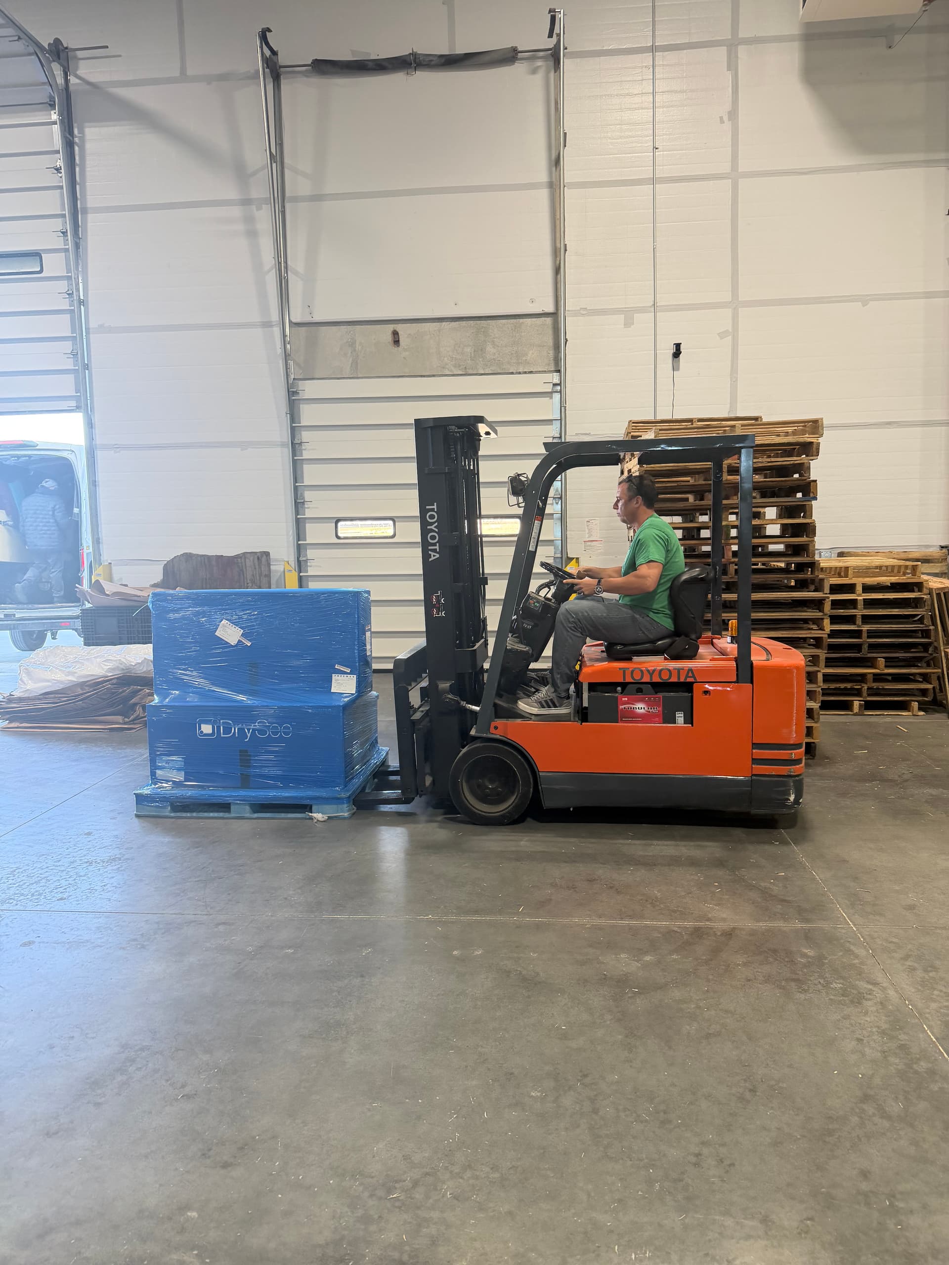 Forklift operations in CITW warehouse